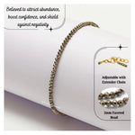Pyrite Anklet - 2mm Faceted Bead (Gold)