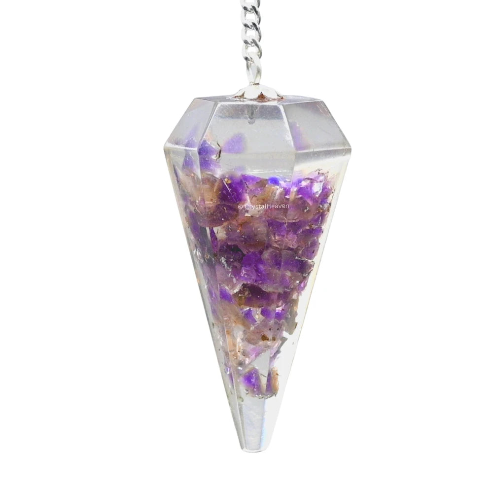 Amethyst Crystal Orgone Pendulum