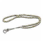 Dalmatian Jasper Crystal Tasbih (Silver)