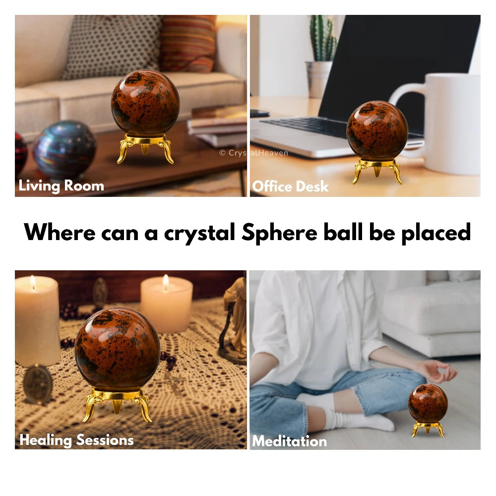 Mahogany Obsidian Sphere (1.5 Inch)