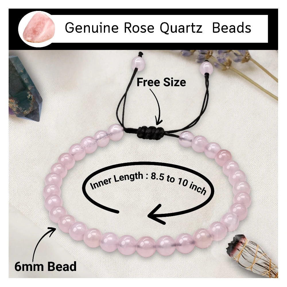Rose Quartz Anklet (Without Knot)