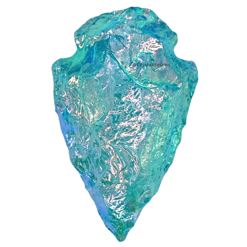 Aqua Aura Quartz Arrowhead - 1" to 1.5" (5 Pieces)