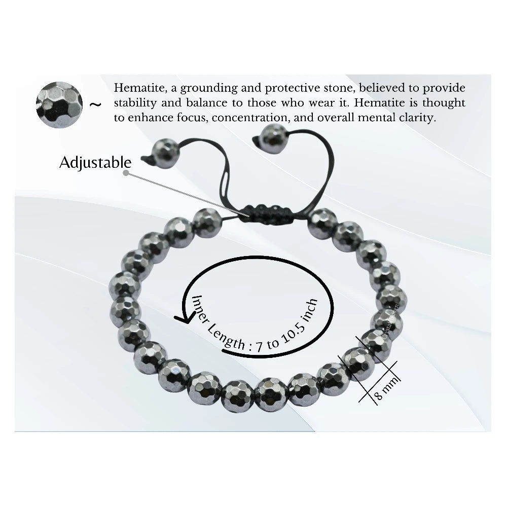 Hematite Bracelet (Faceted-Adjustable)