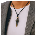 Labradorite Pendulum Pendant Necklace (Macrame)