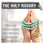 Amazonite Crystal Tasbih (Gold)