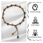 Tiger Eye Anklet (Hand Knotted)
