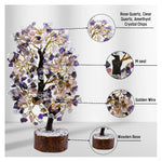 Rose Quartz, Amethyst & Clear Quartz Tree (200 Chips)