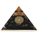 Black Tourmaline Orgone Pyramid (Small Shri Yantra)
