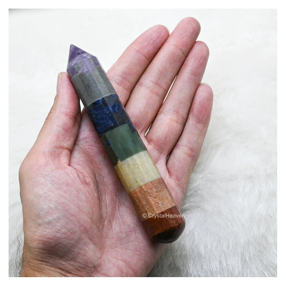 7 Chakra Wand (Faceted)