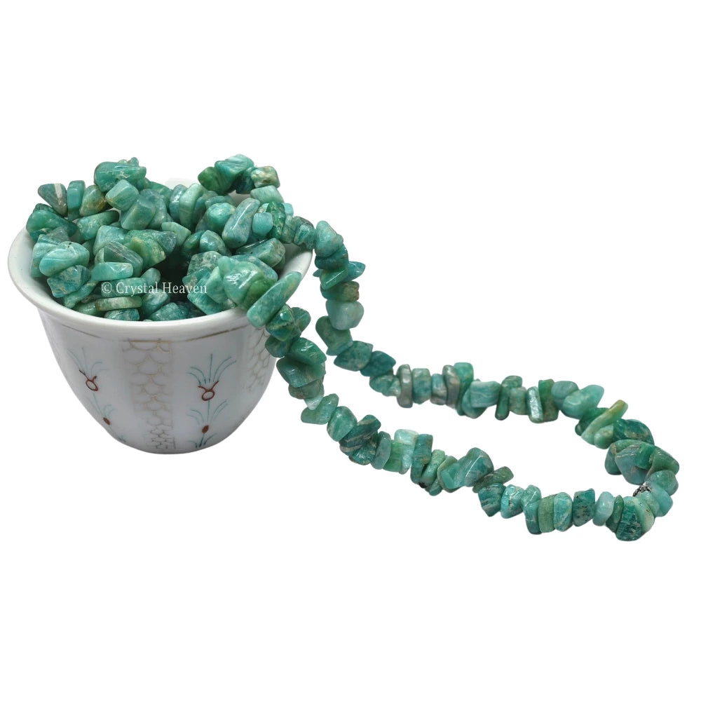 Amazonite Chips - Pre Drilled