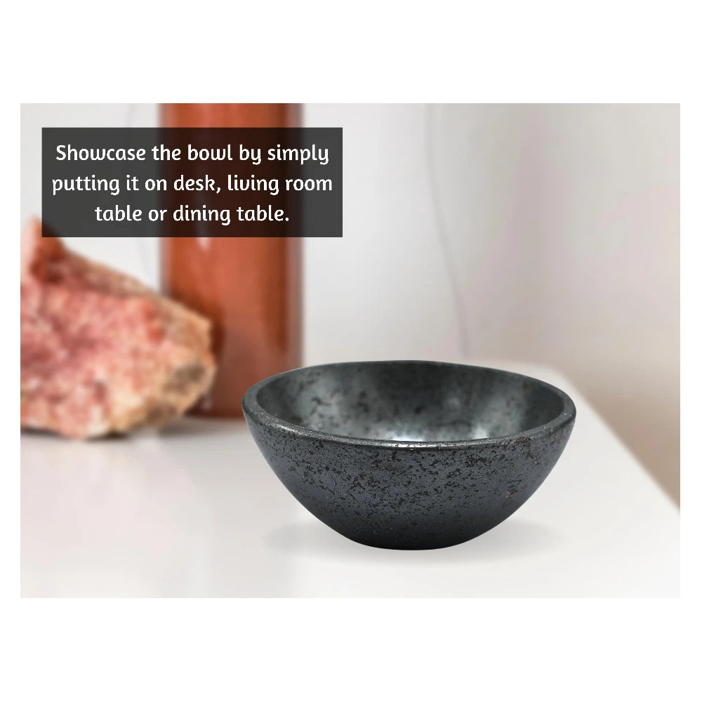 Hematite Crystal Bowl - 2 Inch