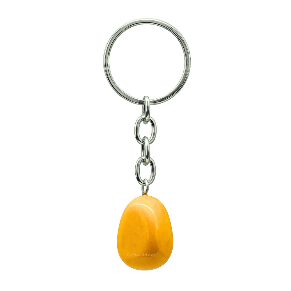 Yellow Jasper Crystal Keychain (Tumbled)
