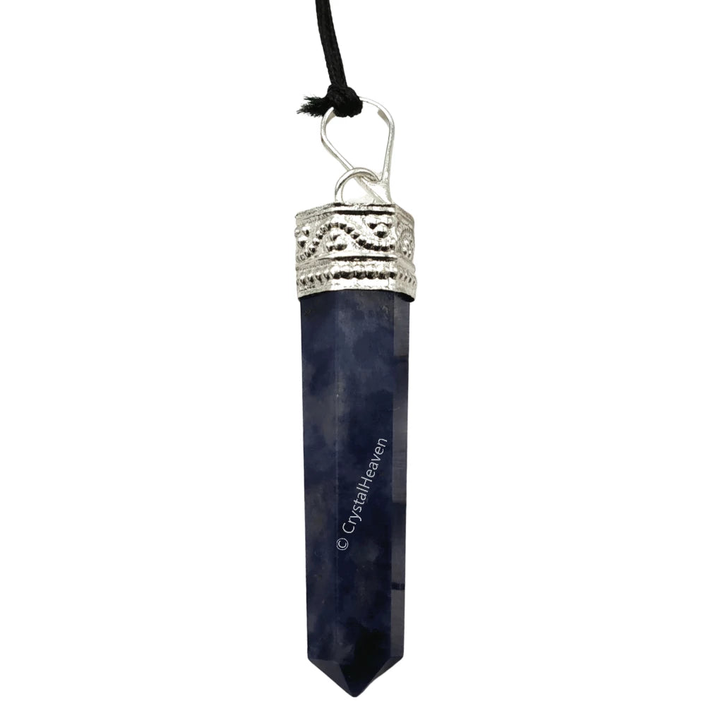 Iolite Necklace - Pencil Point (Silver)