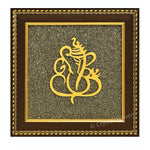 Golden Ganesha on Natural Pyrite Frame – Vastu Decor