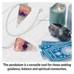 Rose Quartz Amethyst Clear Quartz (Layered) Crystal Orgone Pendulum