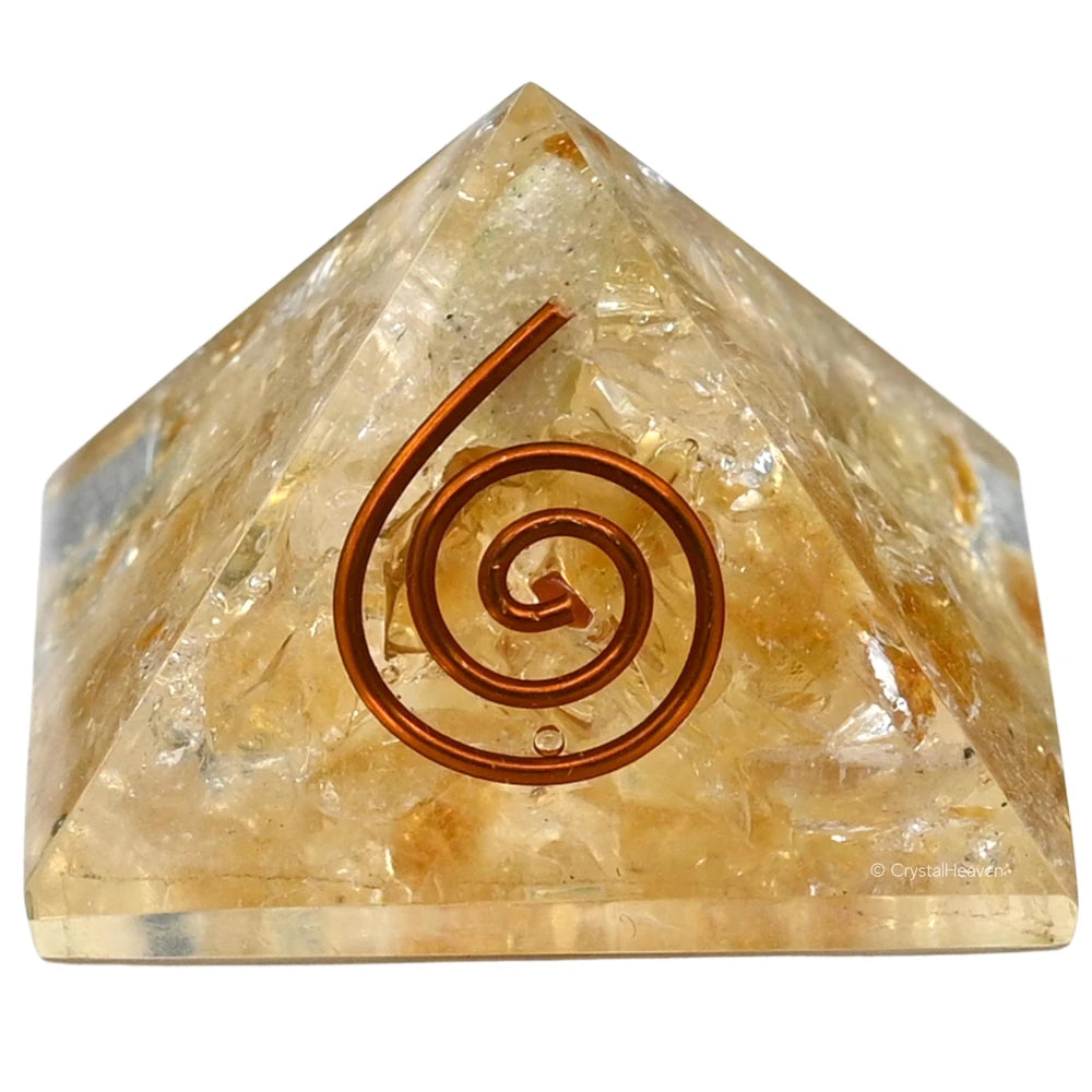 Citrine Orgone Pyramid - 30mm