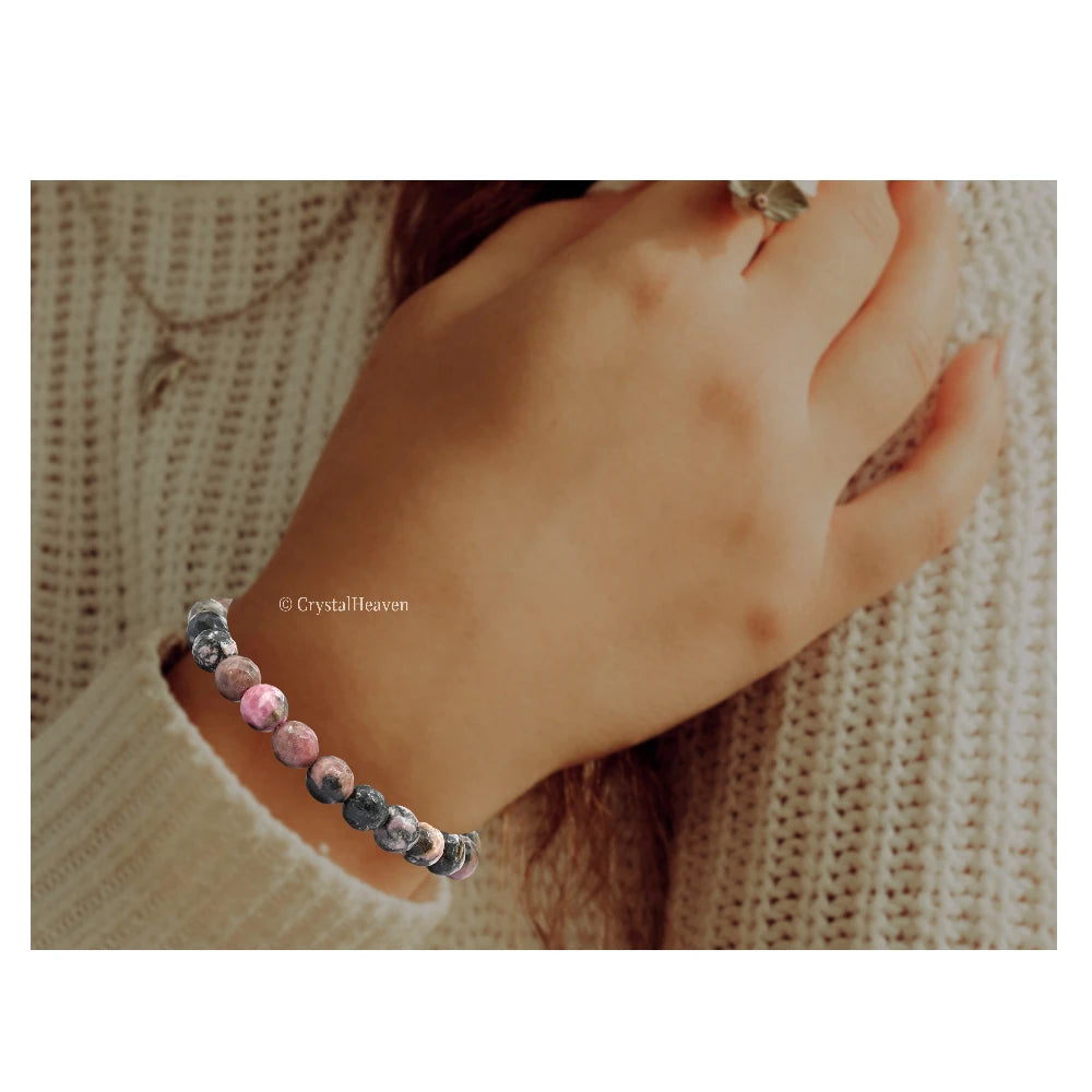 Rhodonite Bracelet (Faceted-Stretchable)