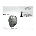 Black rutilated quartz Heart