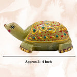Green Aventurine Crystal Gemstone Hand Painted Tortoise (3-4 Inch)