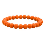 Orange Lava Stone Bracelet (Elastic)