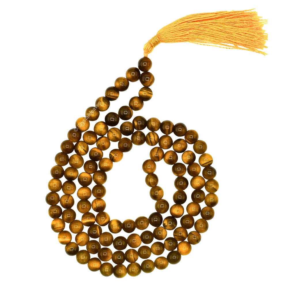 Tiger Eye Japa Mala (Without Knot/8mm)