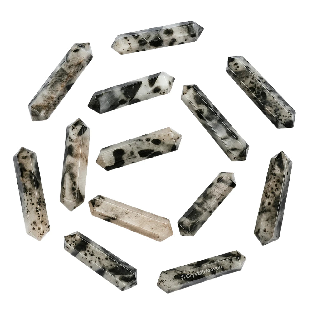 Green Tourmaline in Quartz Pencil Points (Double Terminated) (Set of 3)