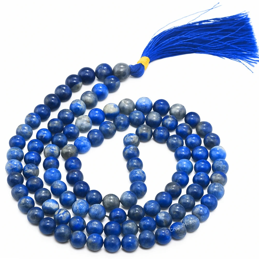 Lapis Lazuli Japa Mala (Without Knot)