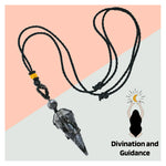 Larvikite Pendulum Pendant Necklace (Macrame)