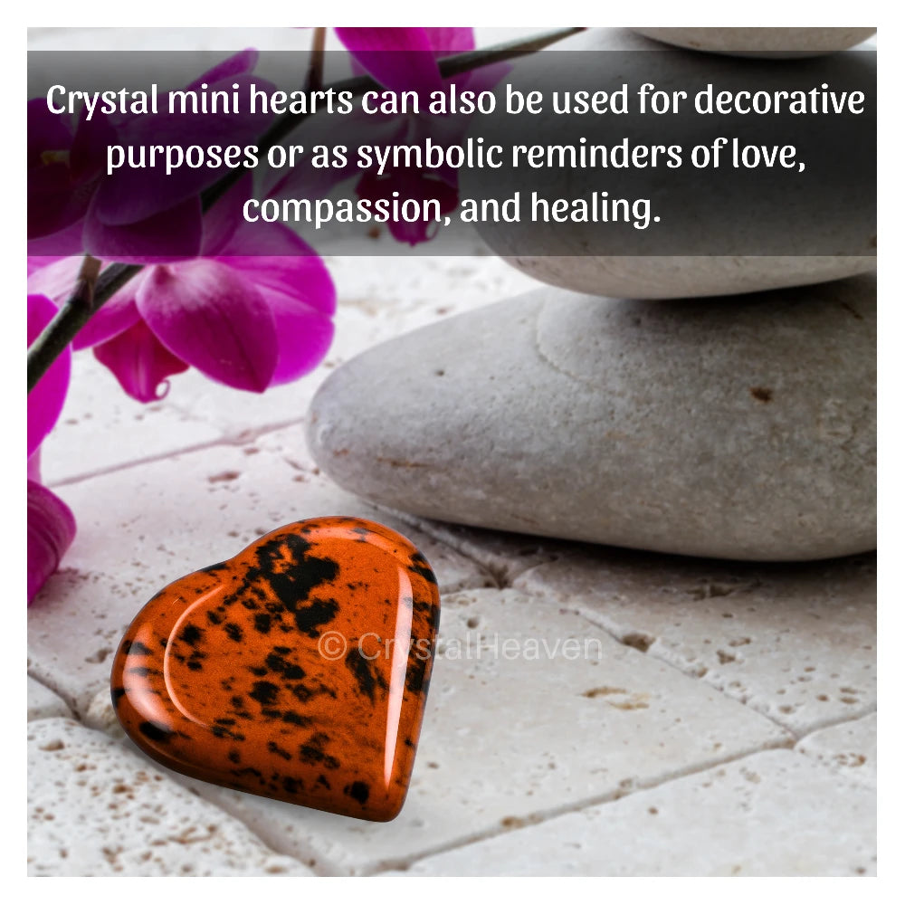 Mahogany Obsidian Mini Heart (Pack of 2)