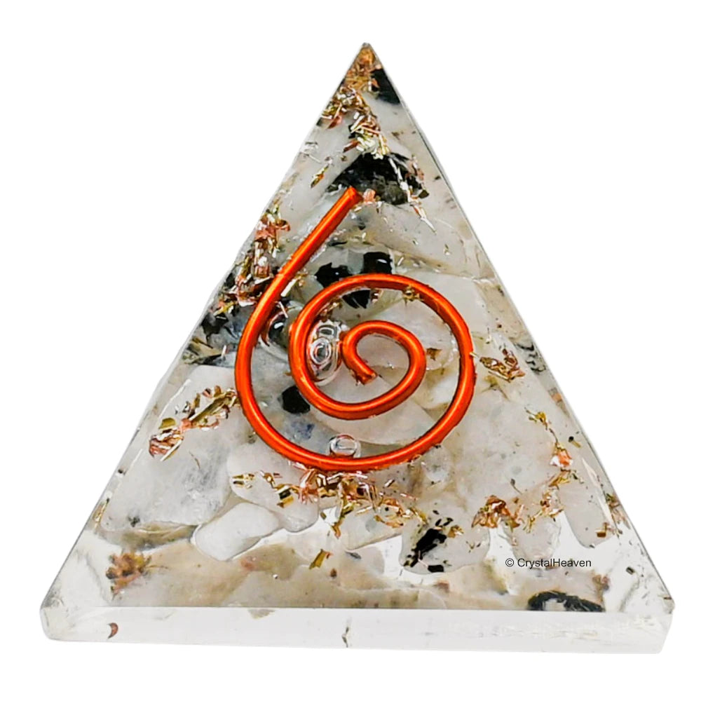 Rainbow Moonstone Orgone Pyramid - 30mm