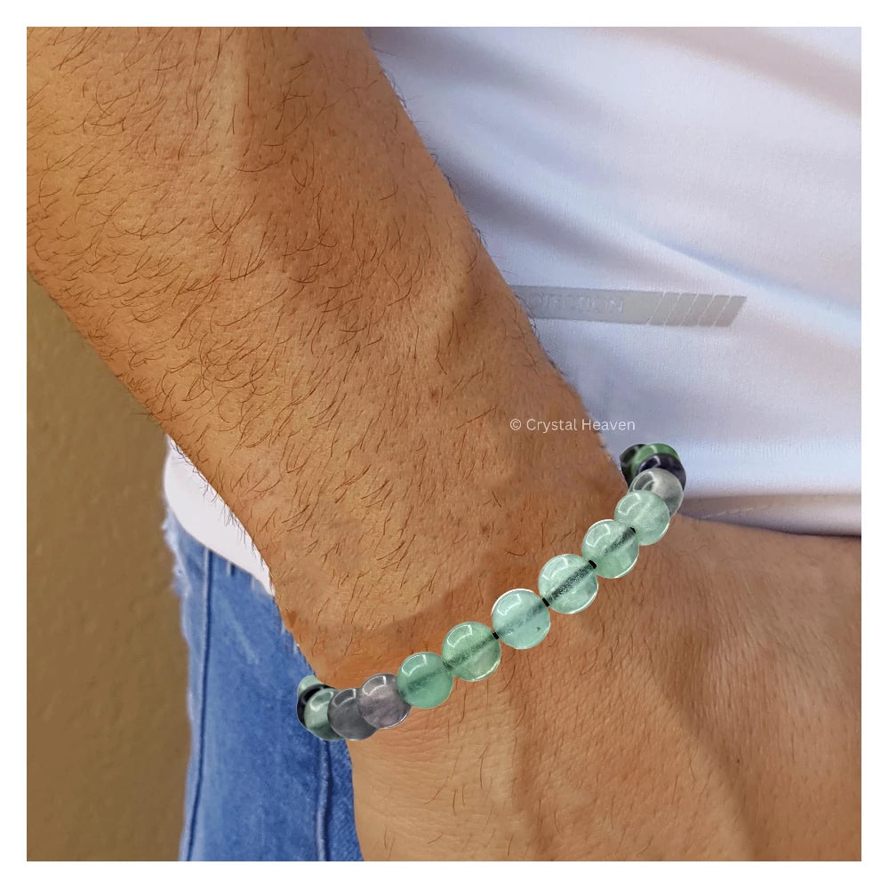 Multi Fluorite Bracelet (Elastic)