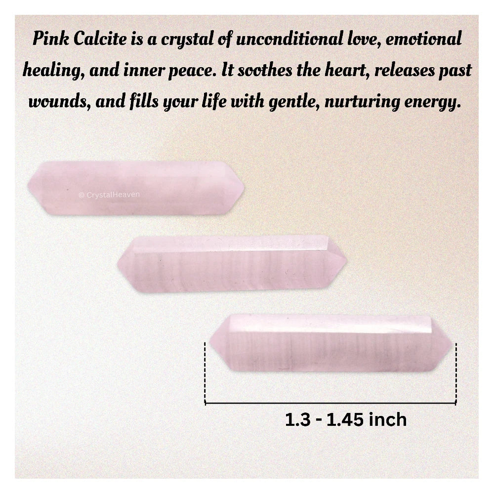 Pink Calcite Pencil Points (Double Terminated) (Set of 10)