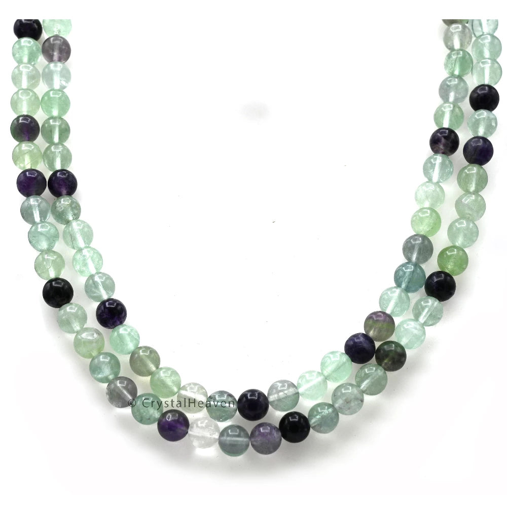 Multi Fluorite Japa Mala (Without Knot)
