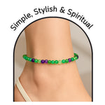 Multi Fluorite  Anklet (Without Knot)