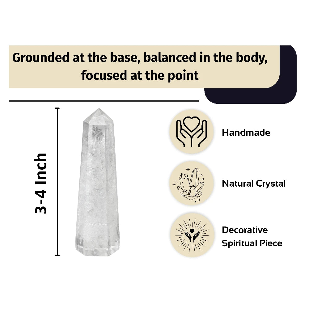 Clear Quartz Tower (3" to 4" Inch)