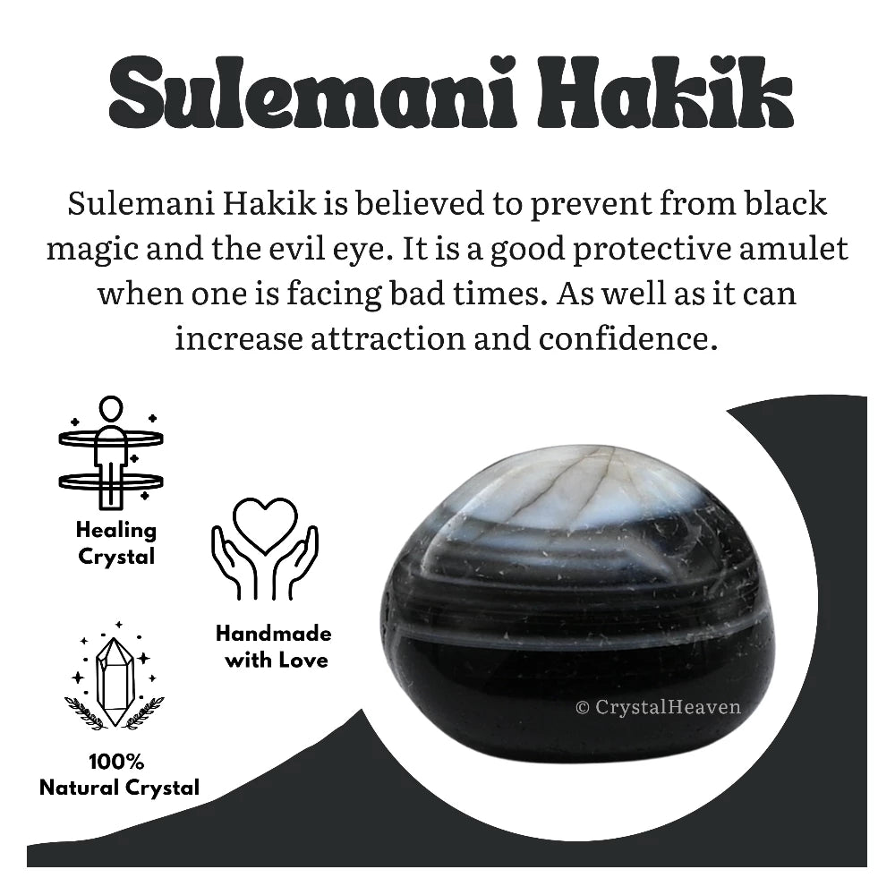Tumbled Black Sulemani Hakik Stone (30 Gram)