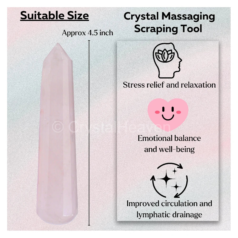 Rose Quartz Wand (Faceted)