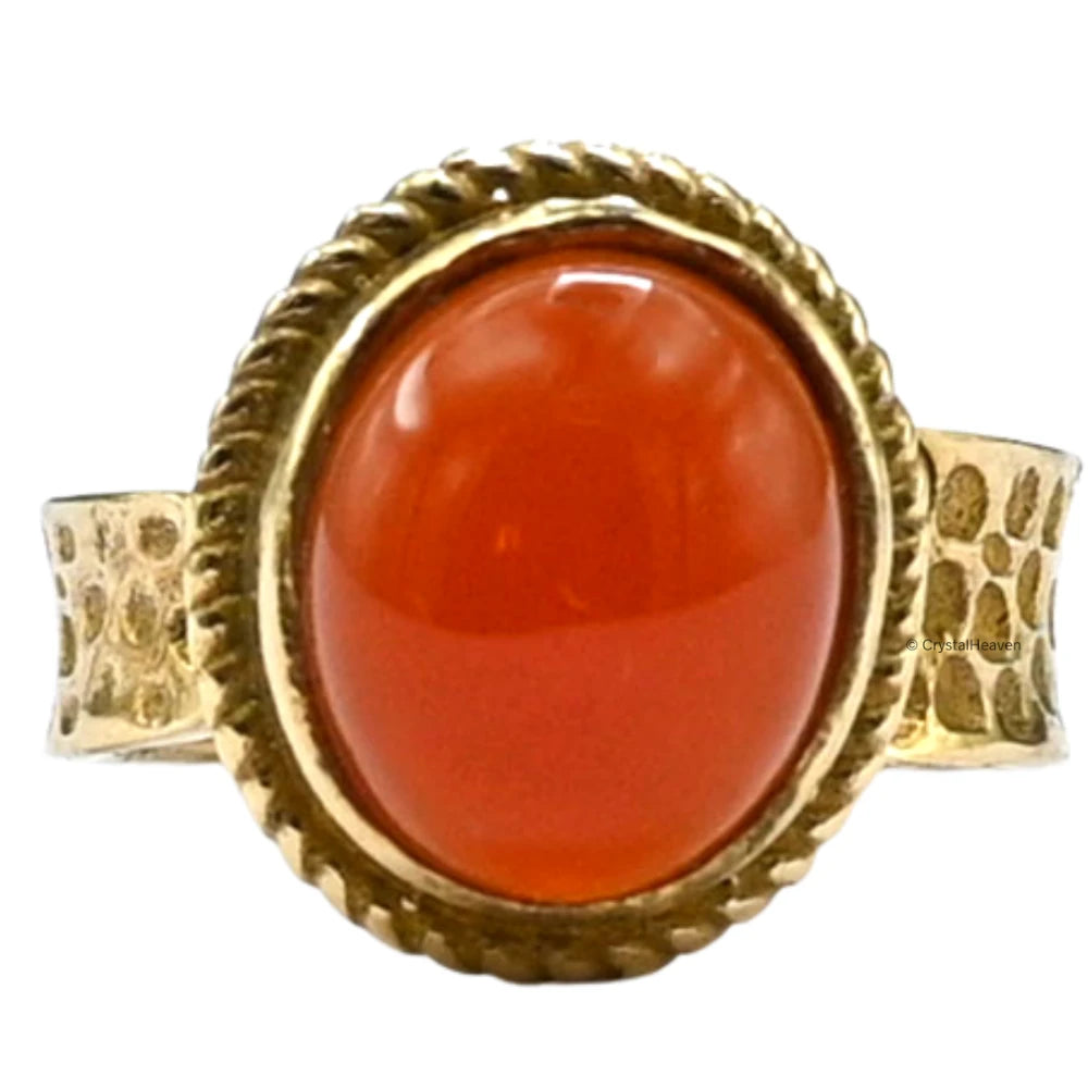 Carnelian Onyx Ring (Gold/Oval)