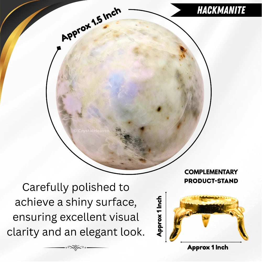 Hackmanite Sphere (1.5 Inch)