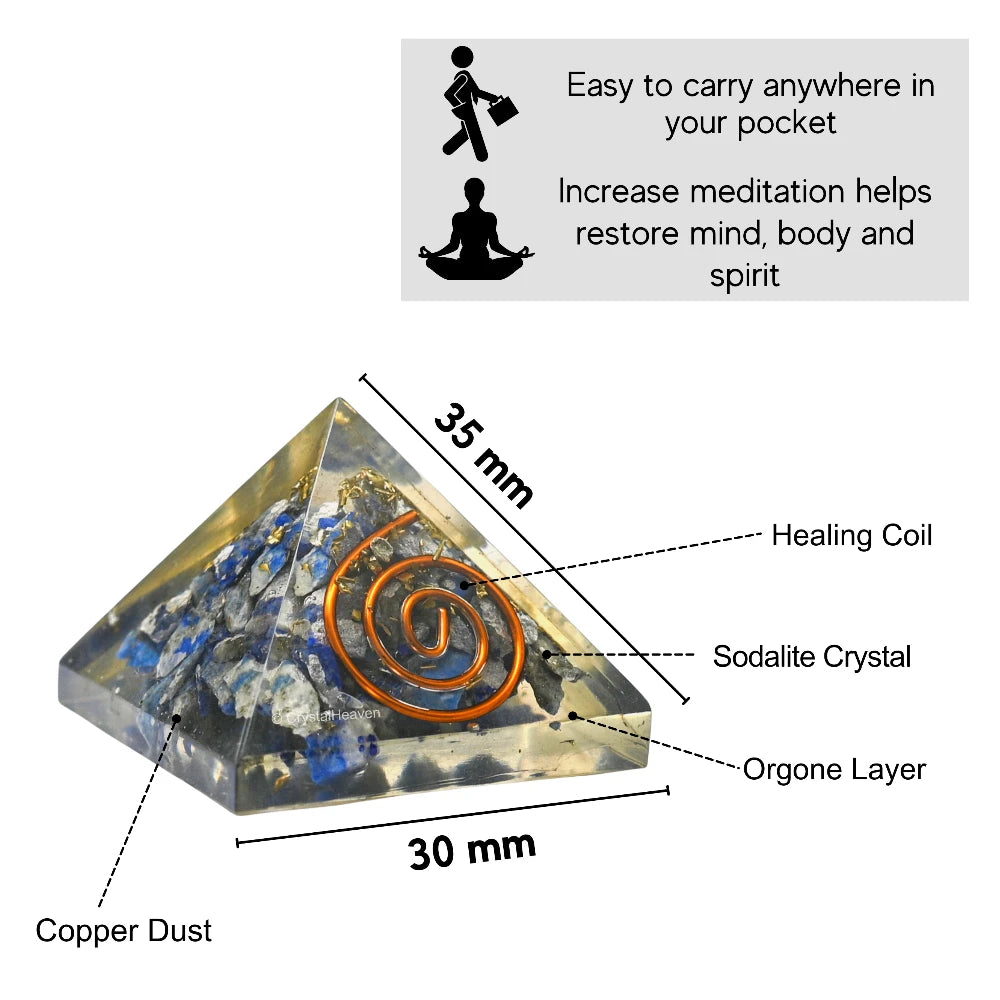Lapis Lazuli Orgone Pyramid - 30mm