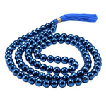 Blue Hematite Japa Mala (Without Knot)