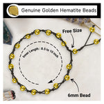 Golden Hematite Anklet (Hand Knotted)