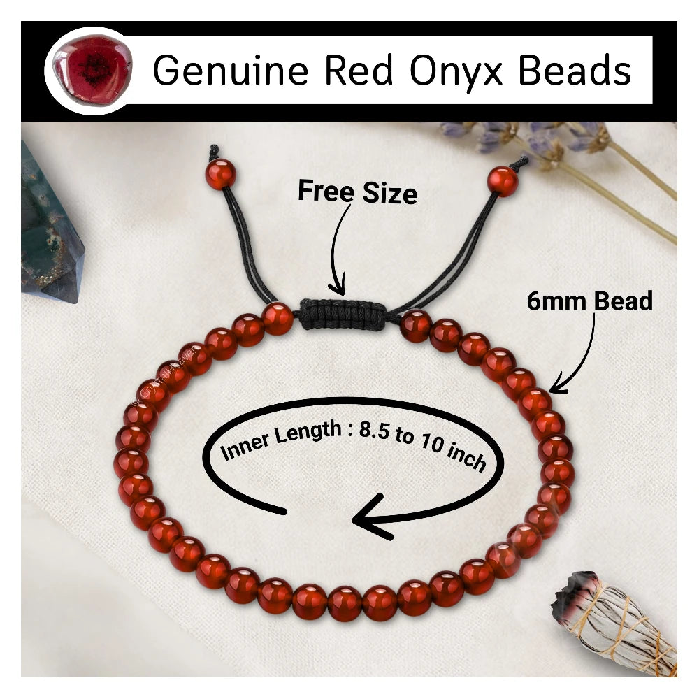 Red Onyx Anklet (Without Knot)