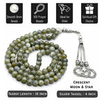 Labradorite Crystal Tasbih (Silver)
