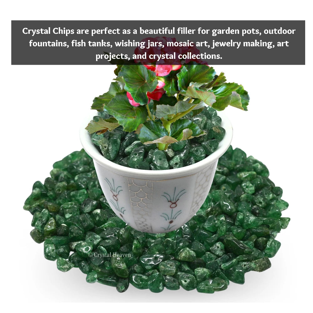 Green Aventurine Chips - Pre Drilled
