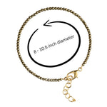 Pyrite Anklet - 2mm Faceted Bead (Gold)