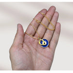 Evil Eye Pendant Necklace with Q Initial