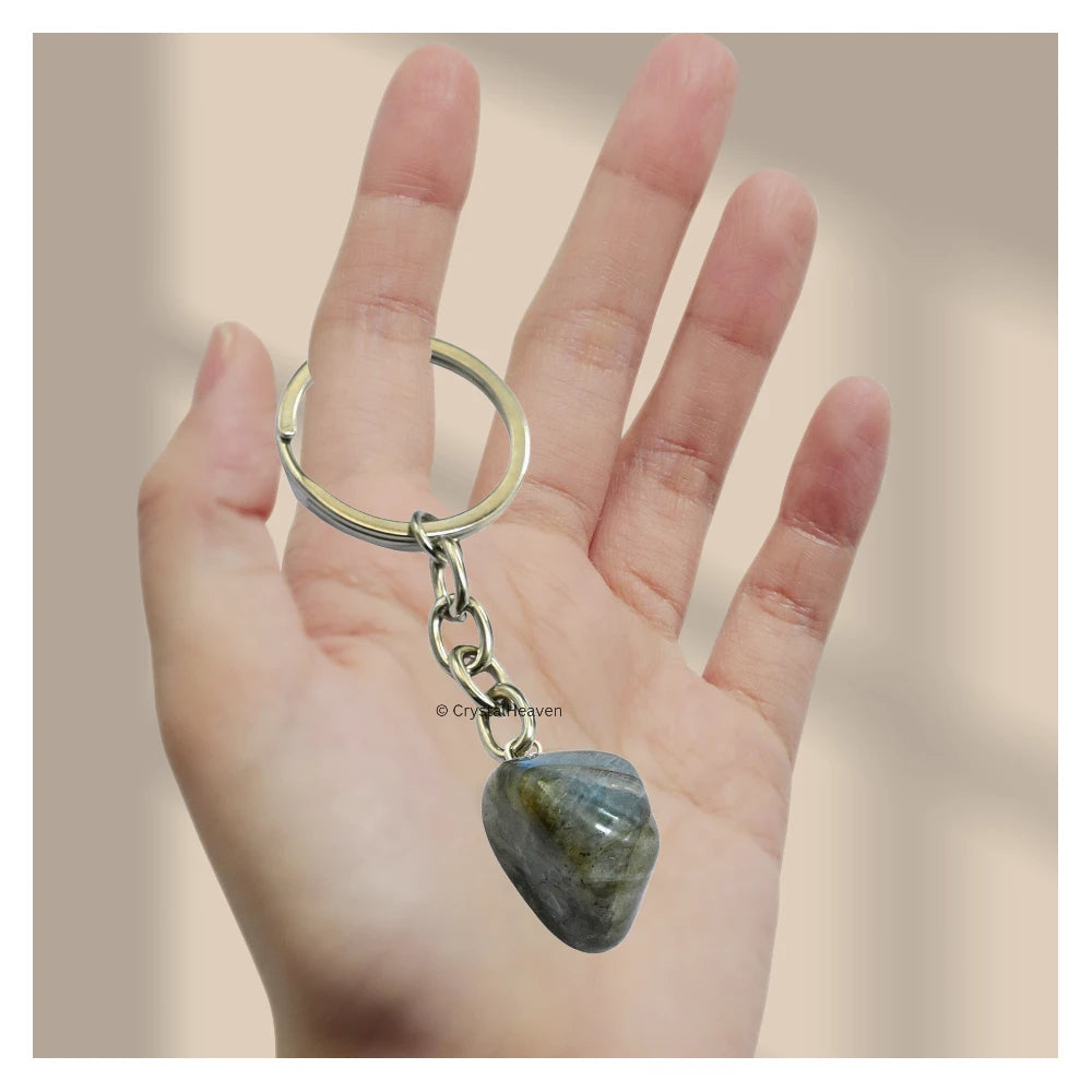 Labradorite Crystal Keychain (Tumbled)