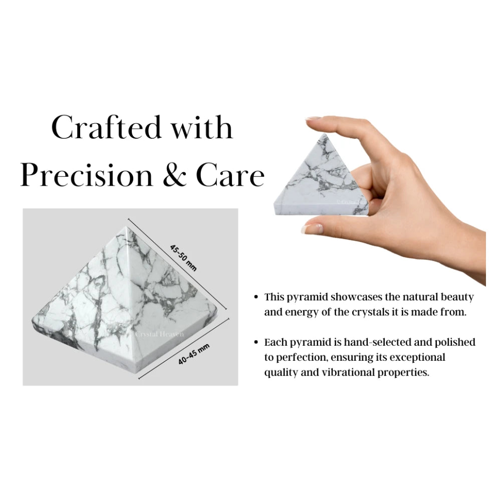 Howlite Pyramid (2 Inch)