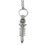 Metal Brass Pendulum - Silver Double ISIS 4 Ring with Plate (MP96)